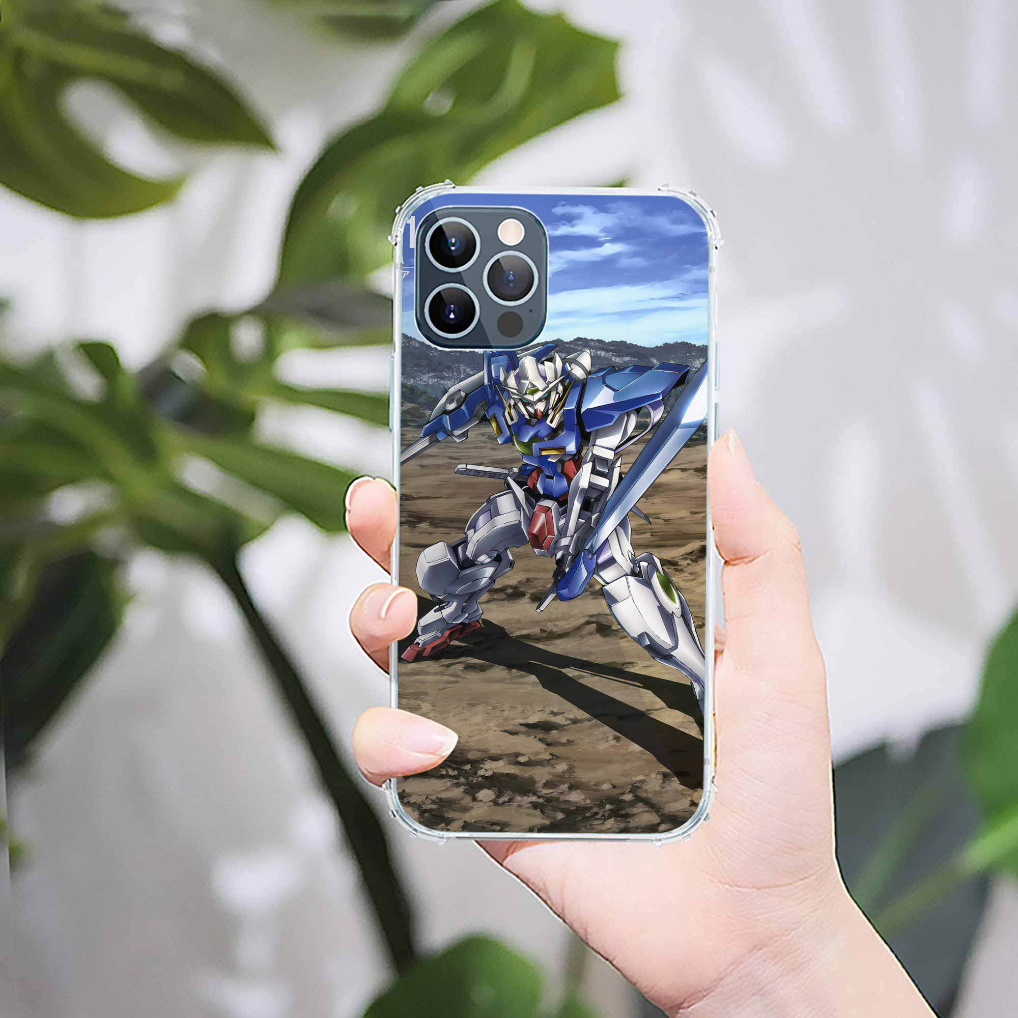 （画像用） 機動戦士ガンダム Mobile Suit Gundam 【iPhone 12シリーズ対応】透明スマホケース（クリアソフトケース）